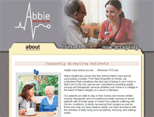 Tablet Screenshot of abbiehealthcare.com